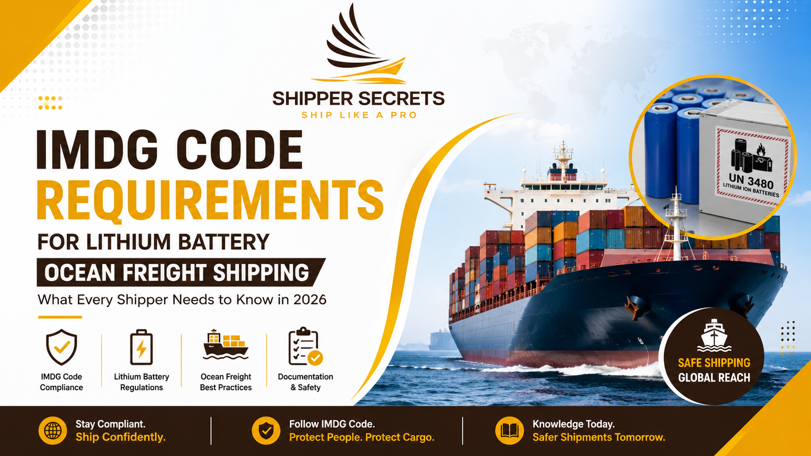 IMDG Code Requirements for Lithium Battery Ocean Freight Shipping