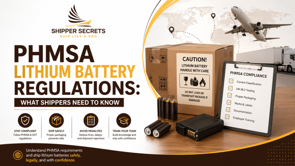 PHMSA Lithium Battery Regulations 2026